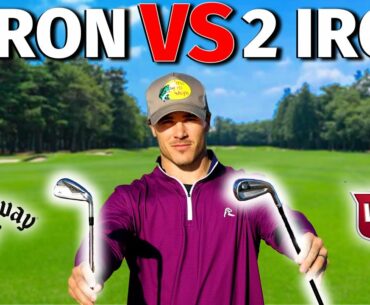Comparing my Wilson Staff 2Iron to the Callaway X Forged 2Iron on a launch monitor | Micah Morris