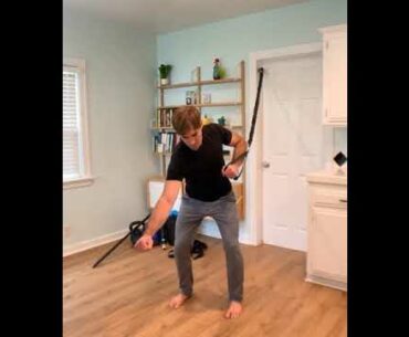 Press Decline Golf posture with rotation (High anchor behind)