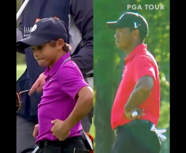 Charlie Woods a Copy 'CAT' of Tiger Woods | Like Father Like Son #Tiger