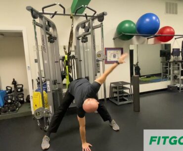Golf Stretch: V-Stance with Rotation