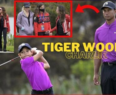 Tiger Woods and son Charlie cheered on by ex-wife Elin Nordegren and his girlfriend Erica Herman