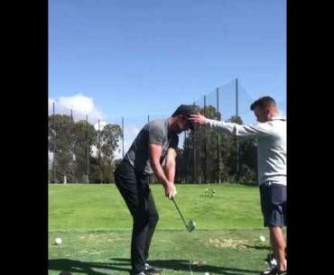 Kevin Tway On The Range Puring His Iron