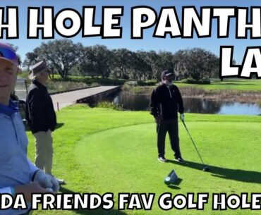 FLORIDA FRIENDS FAVOURITE GOLF HOLE.  7TH HOLE PANTHER LAKE, ORANGE COUNTY NATIONAL