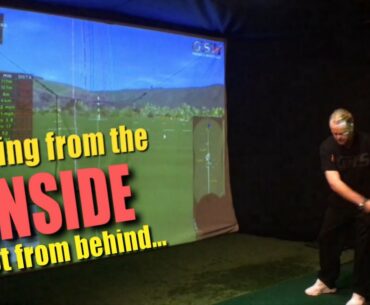 Swing from the inside, not from behind you...