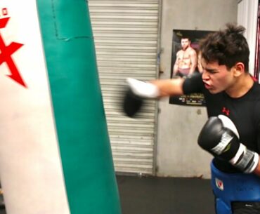 SUPER SAIYAN RYAN GARCIA DISPLAYS SCARY POWER & BLAZING SPEED DESTROYING THE HEAVY BAG WITH SKILLS