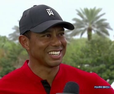 PGA 2020 PNC Championship interview of Tiger Woods