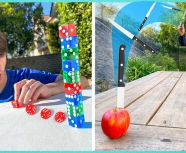 IMPOSSIBLE ODDS Challenge! *AMAZING Real Life Trick Shots*