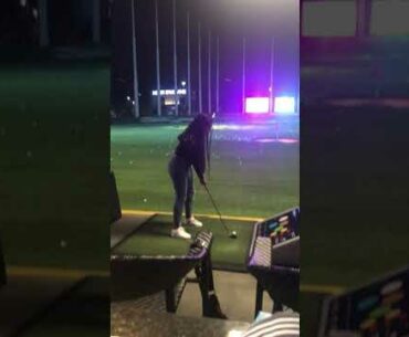 9 iron at Top Golf Tampa