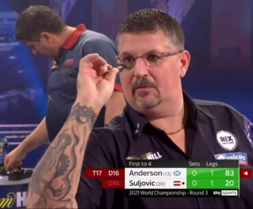 Gary Anderson vs Mensur Suljovic | Round 3 | 2021 World Darts Championship