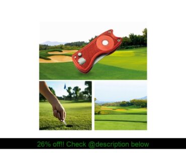 Review Foldable Golf Divot Tool with Golf Ball Tool Marker Pitch Groove Cleaner Golf Pitchfork Golf