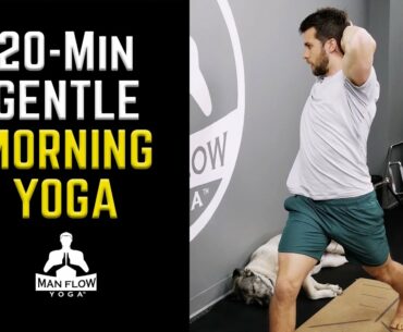 20 Minute Workout | Gentle Morning Yoga | No Floor Poses