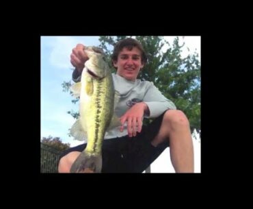 Drop Shot Bass Fishing A Local Pond- GoPro