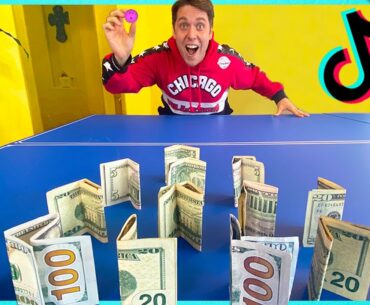 WE TESTED VIRAL TIKTOK MONEY CHALLENGES! *Bowling, Bottle Flipping, Trick Shots*