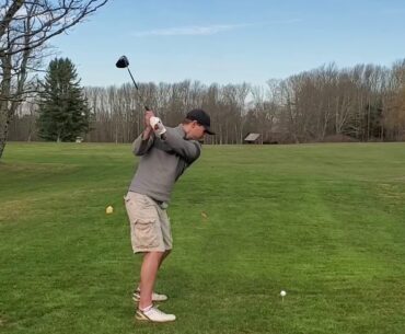 Drive on the last hole of 2020