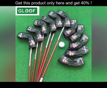 best Golf Club Head Cover USA Flag Leaves Iron Pole Sleeve Putter Sets, Suitable for Male/Female Go