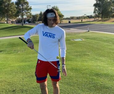 Juggling Golf Ball with Golf Club!