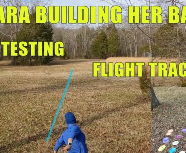 Building her bag: Sara tests her new Prodigy discs