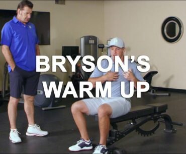 Bryson DeChambeau Shows Nick Faldo His Pre-Round Warm Up