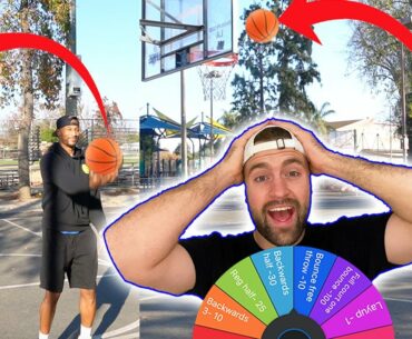 100 POINT TRICKSHOT CHALLENGE w/ Chris Staples (Wheel decides our shot)
