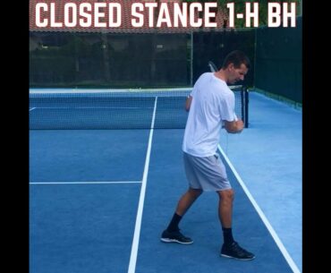 Open Stance vs Closed Stance One-Handed Backhand