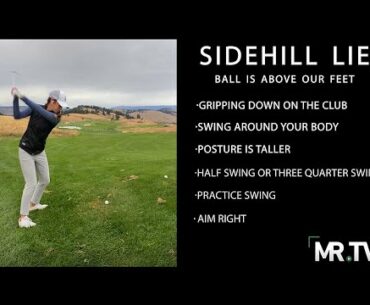 How to hit shots with the ball above your feet