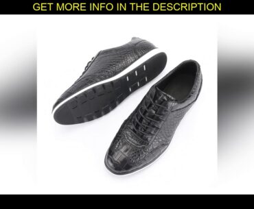 BEST Men's Luxury crocodile skin leisure shoes high quality genuine leather Sneakers for men