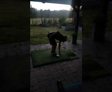 Amazing golf ball whacker guy