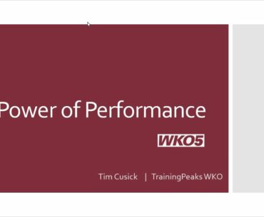 WKO5: The Power of Performance