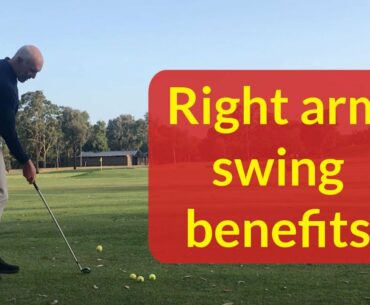 Right arm golf swing