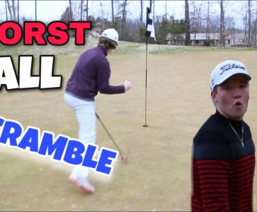 Worst Ball Scramble! 4 Holes Old Hickory Golf Club | How Bad do we play?