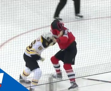 Miles Wood Drops The Gloves With Kevan Miller 19 Seconds Into Game
