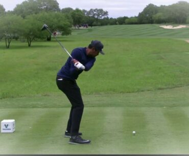 Tony Finau Golf Swing Super Slow Motion DTL Down the Line 2017