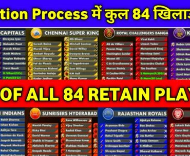 IPL 2021 - Confirmed 84 Retain Players List For The IPL 2021 | IPL Auction