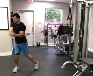 Staggered Stance Cable Rotation