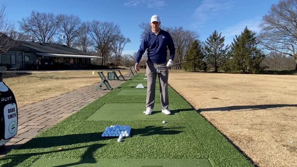 FLYT Golf. Weight transfer drill. Ball under OUTSTEP of back/trail foot