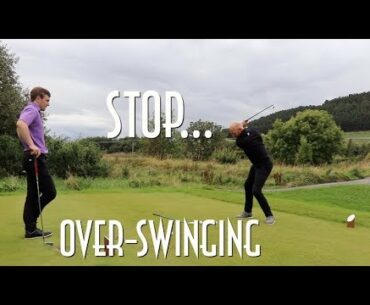 Shorter golf swing for more distance