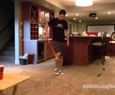 This beer pong golf shot will blow your mind!
