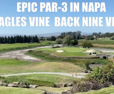 EPIC DOWNHILL ISLAND GREEN PAR-3 IN NAPA | Eagle Vines Back Nine Golf Course Vlog