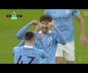 Manchester City 3-0 Crystal Palace - John Stones GOAL!