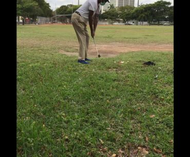 Short practice shots on how to hit your higher wedge irons