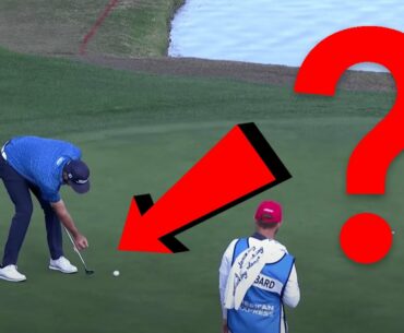 Mark Hubbard uses CRAZY putting style at American Express Open!