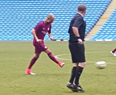 Pep Guardiola Makes Surprise Appearance In Manchester City Staff Game