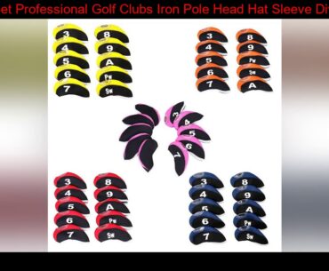 10Pcs/Set Professional Golf Clubs Iron Pole Head Hat Sleeve Diving material Golf Rod Head Protectiv