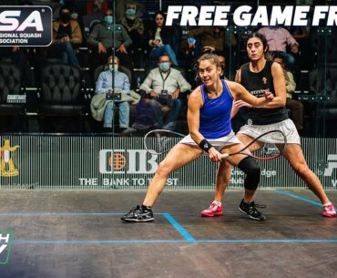 “She keeps coming up with WINNERS!” El Sherbini v Sabrina Sobhy - Black Ball Squash Open 2020 - FGF