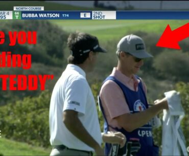 Bubba Watson YELLS at his caddy after hitting a good shot!?
