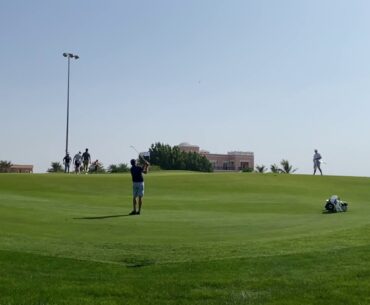 Phil Mickelson hits flop shot slow motion Saudi International 2021