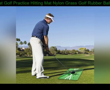 Golf Mat Golf Practice Hitting Mat Nylon Grass Golf Rubber Ball Tee Indoor Outdoor Mat Training Aid