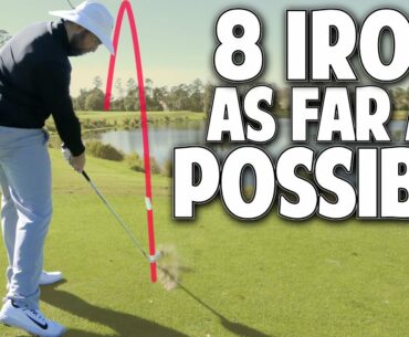 One Club Distance Challenge - How To Hit An 8 Iron As Far As Possible