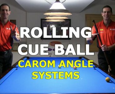 Rolling-Cue-Ball CAROM ANGLE Systems