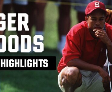 Tiger Woods highlights from 1996 NCAA golf title